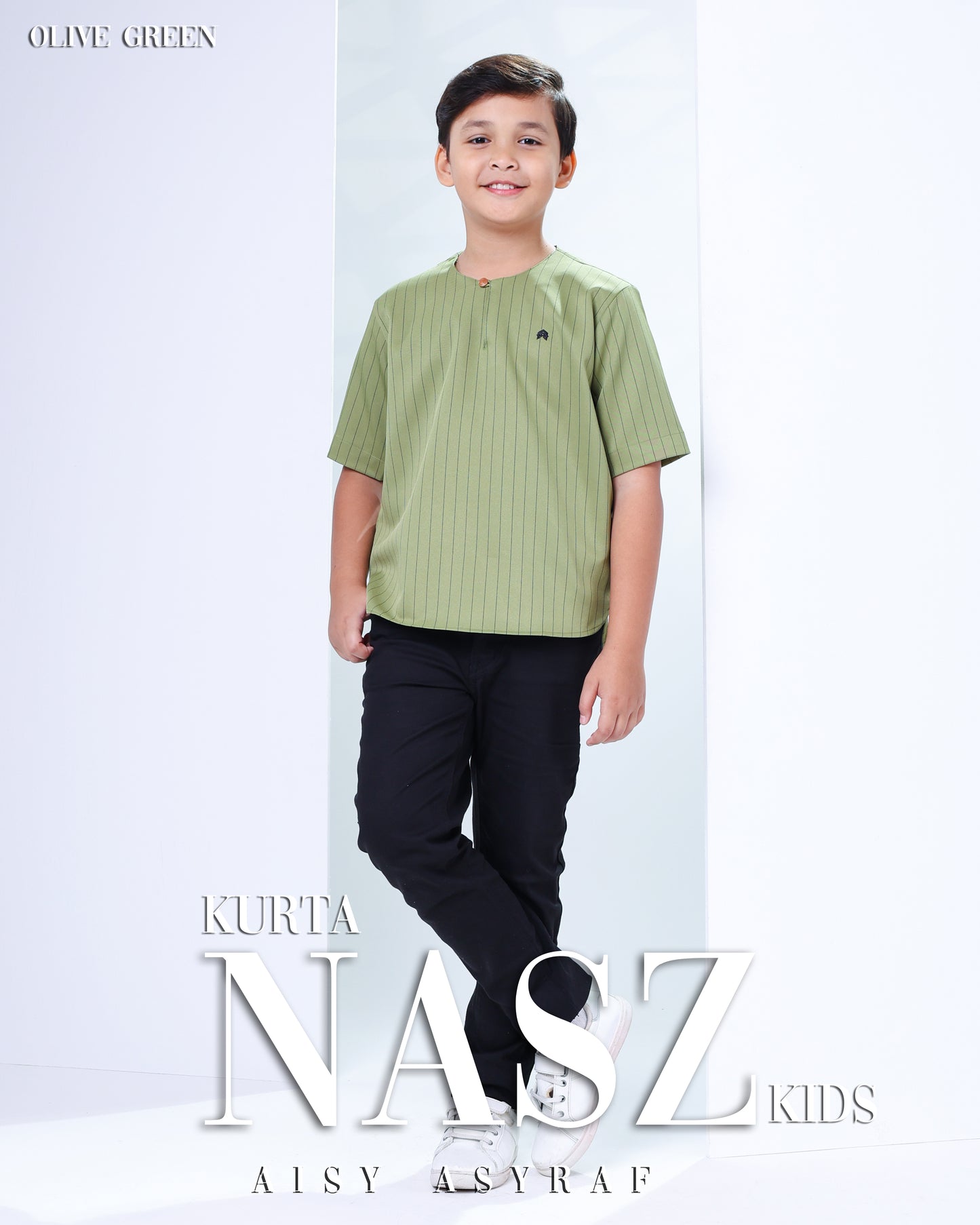 Kurta Nasz kids - Olive Green