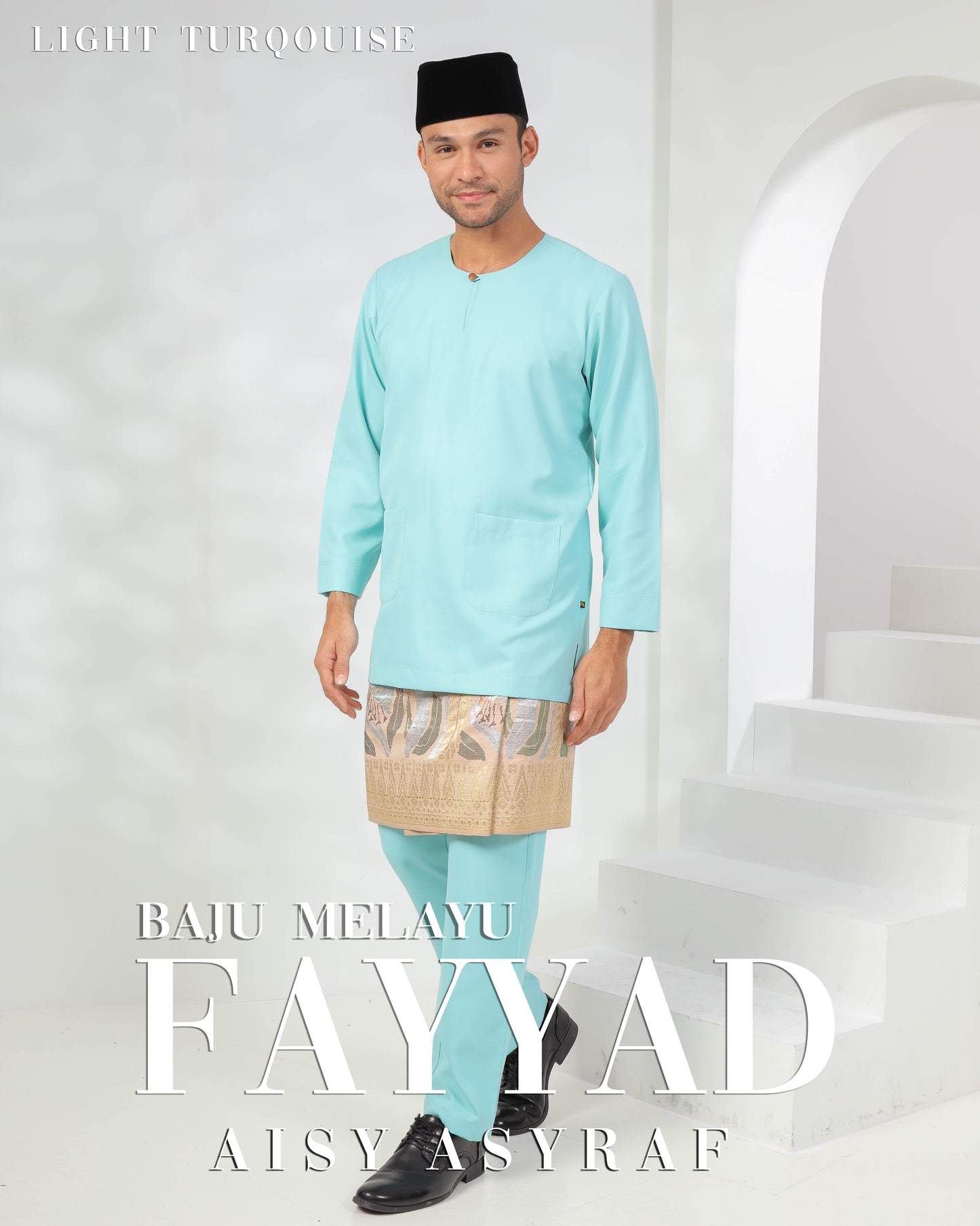 Baju Melayu Fayyad - Light Turquoise