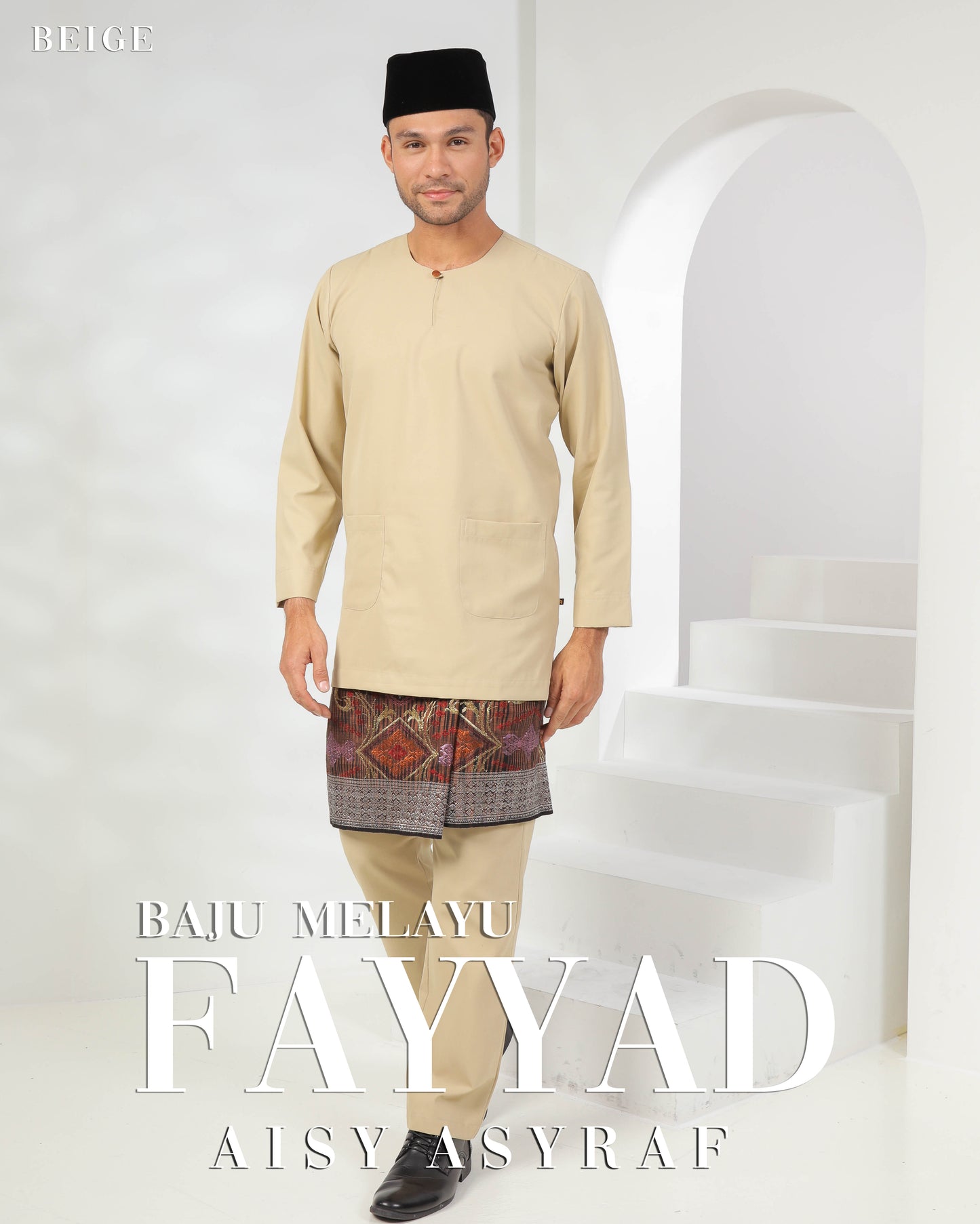 Baju Melayu Fayyad - Beige