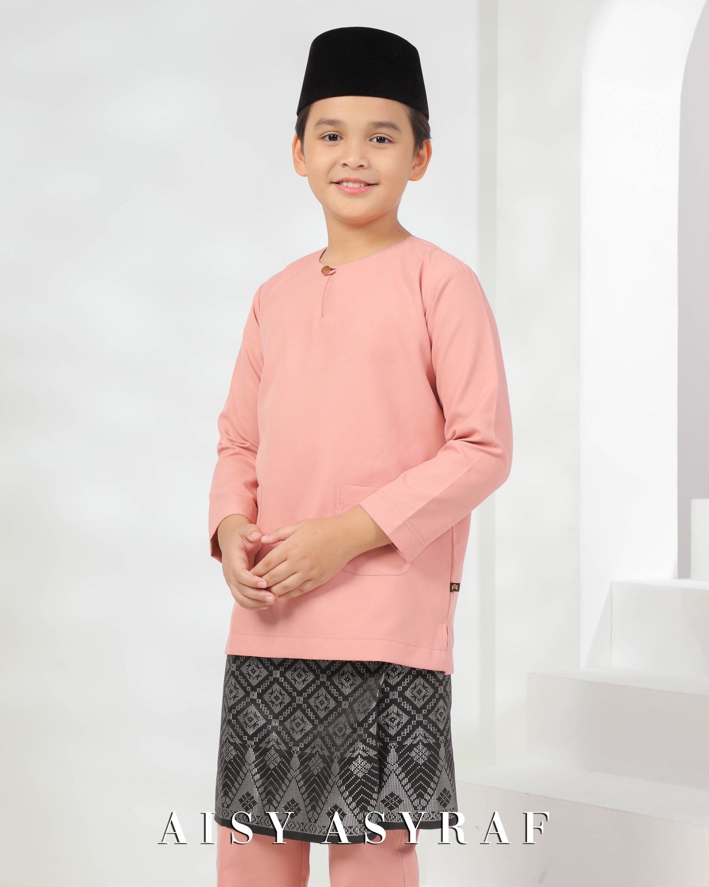 Baju Melayu Fayyad Kids - Rose Pink