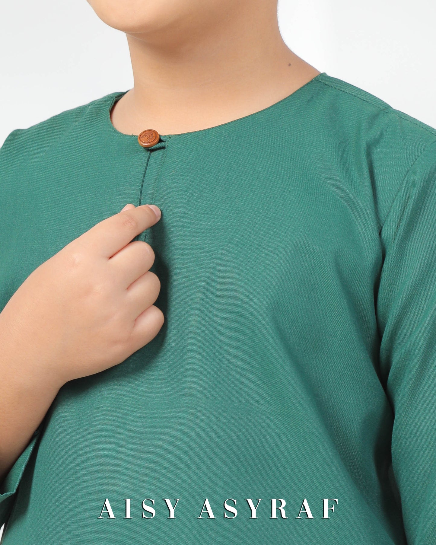 Baju Melayu Fayyad Kids - Emerald Green