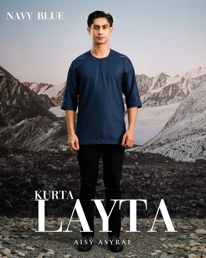 Kurta Layta - Navy Blue