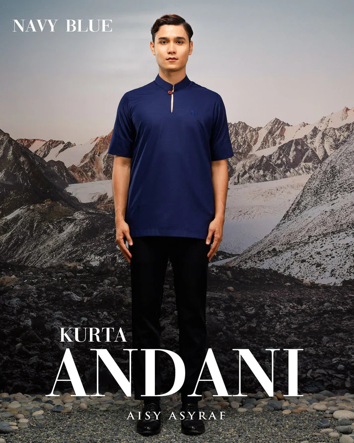 Kurta Andani - Navy Blue