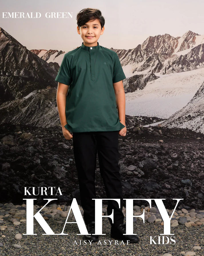 Kurta Kaffy kids - Emerald Green