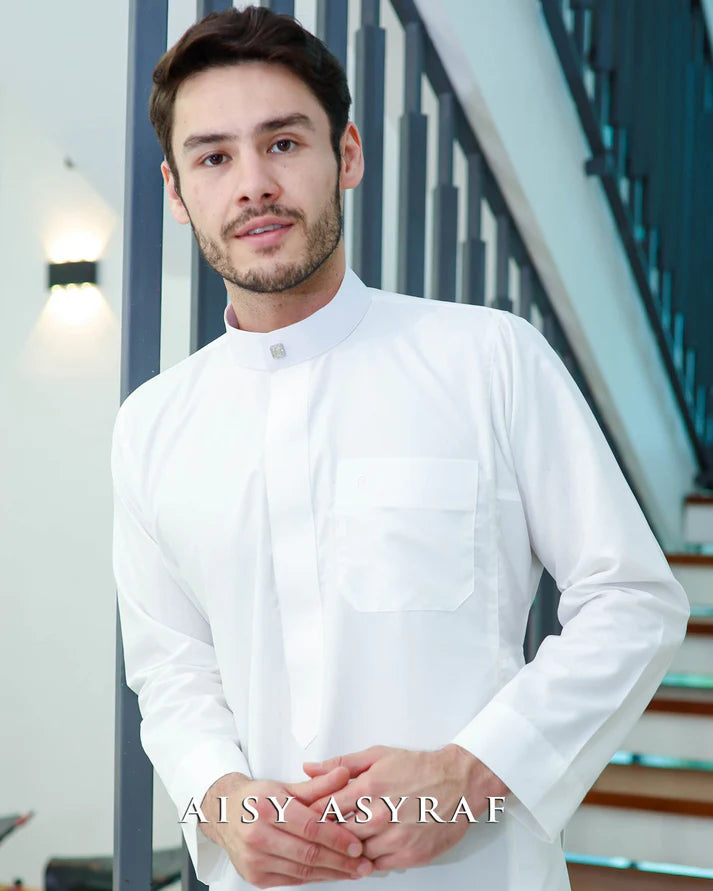 Jubah Yusra - White