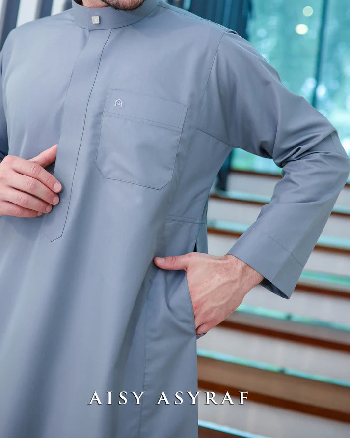 Jubah Yusra - Grey