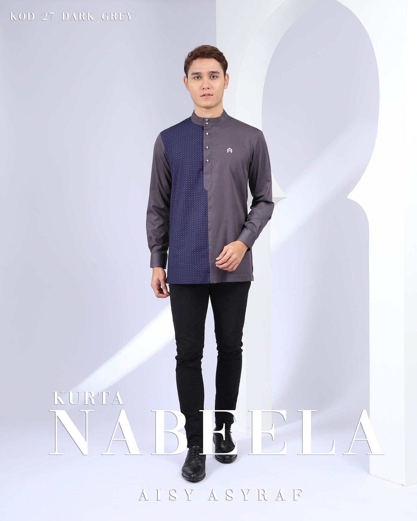 Kurta Nabeela - Dark Grey (Code 27)