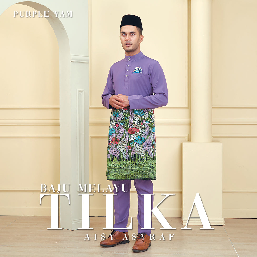 Baju Melayu Tilka - Purple Yam