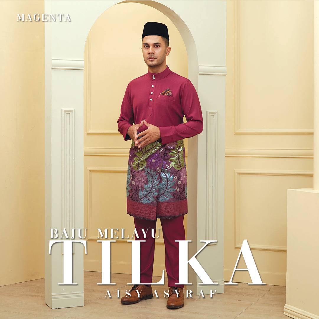 Baju Melayu Tilka - Magenta