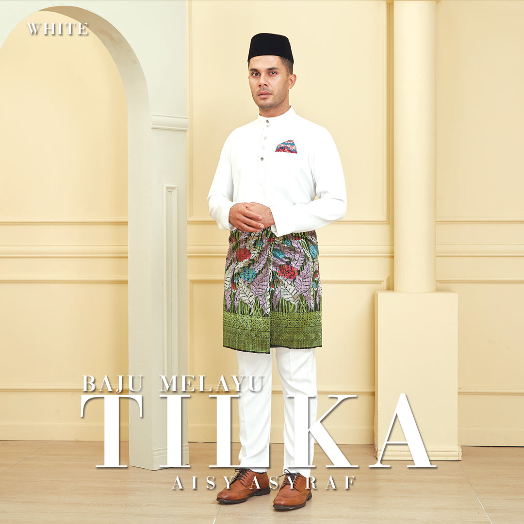 Baju Melayu Tilka - White