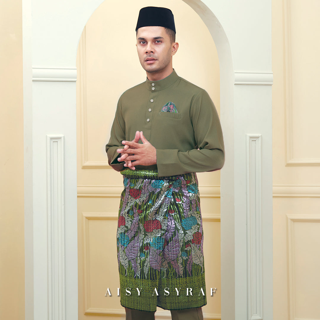 Baju Melayu Tilka - Army Green