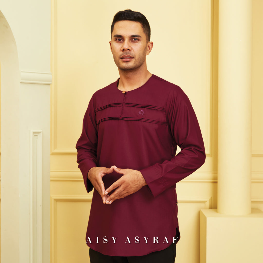 Kurta Zuhayli - Dark Maroon