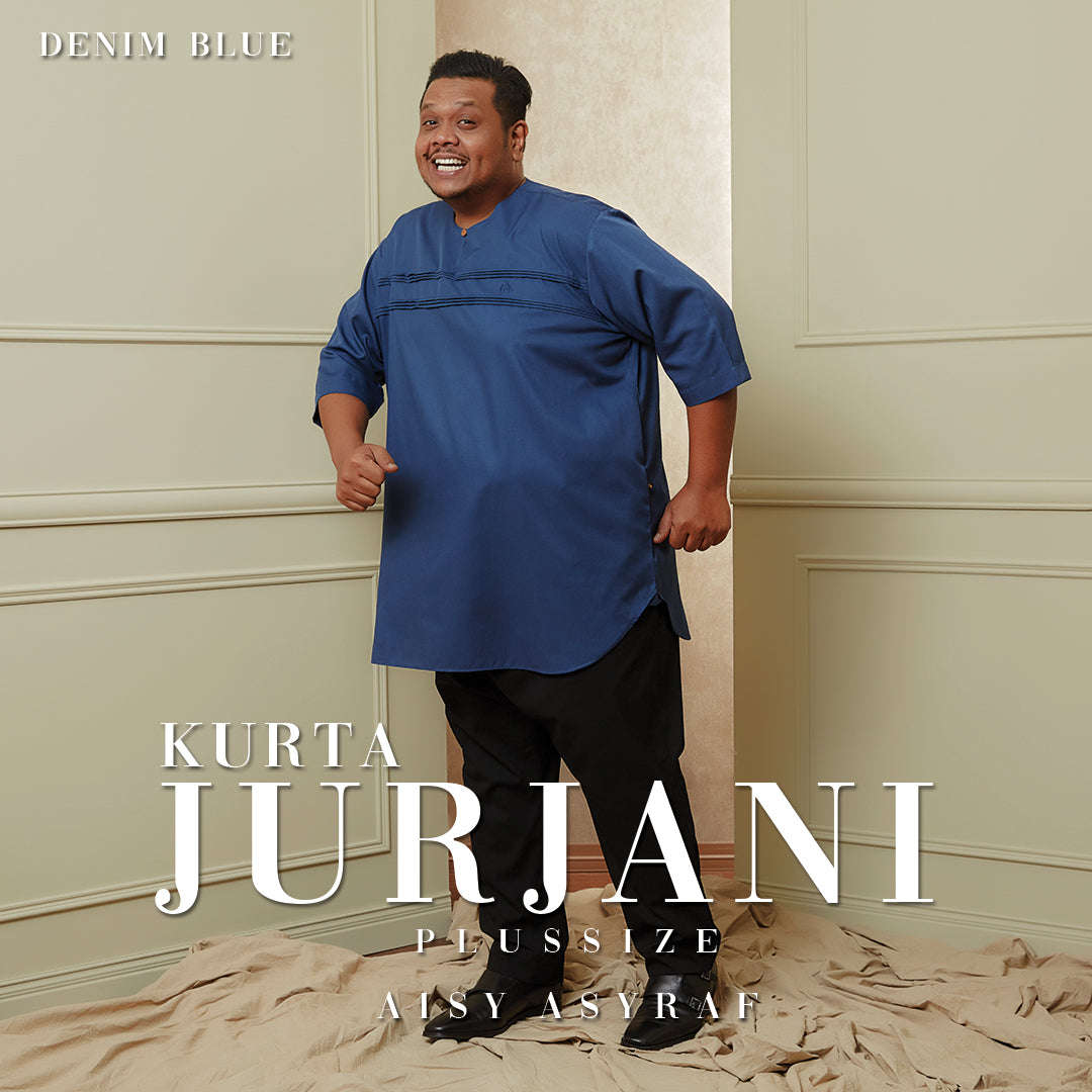 Kurta Jurjani Plussize - Denim Blue