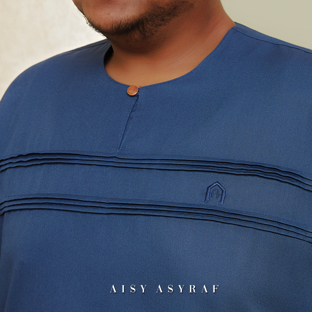 Kurta Jurjani Plussize - Denim Blue