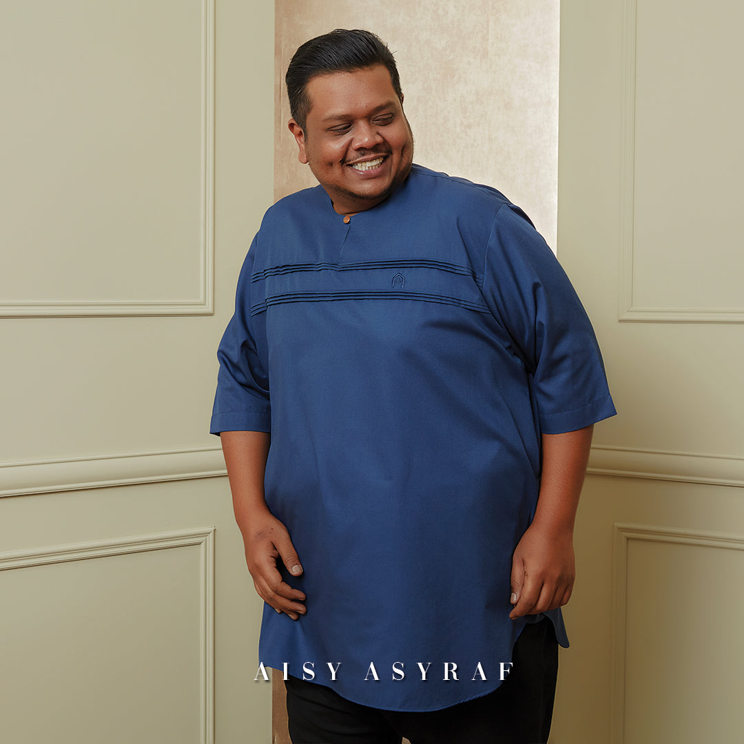 Kurta Jurjani Plussize - Denim Blue