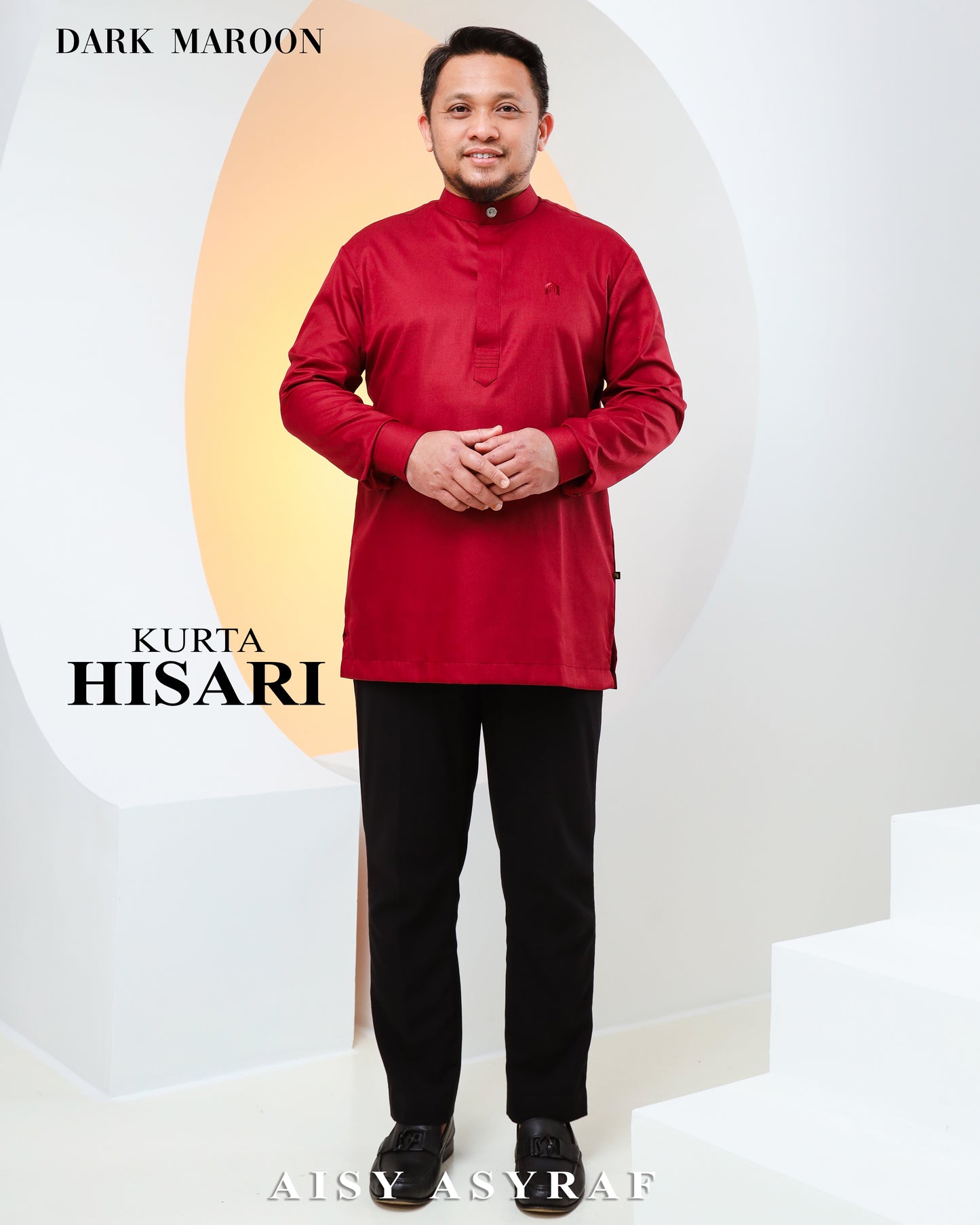 Kurta Hisari - Dark Maroon