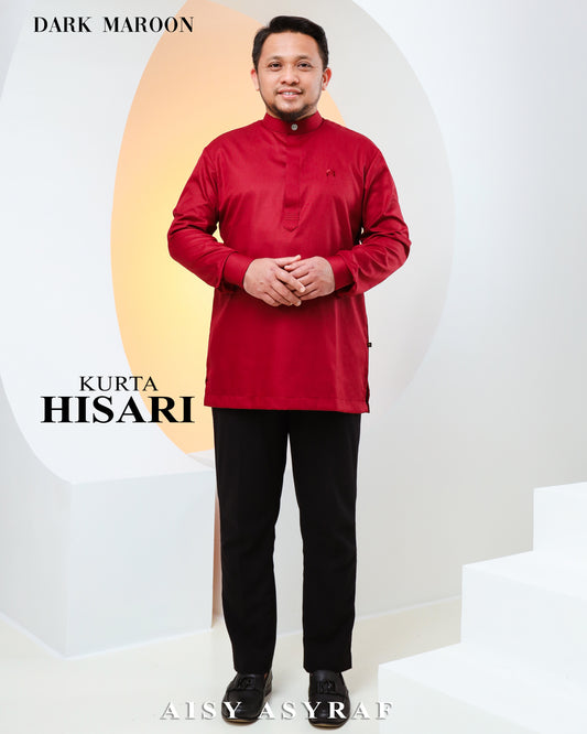 Kurta Hisari - Dark Maroon