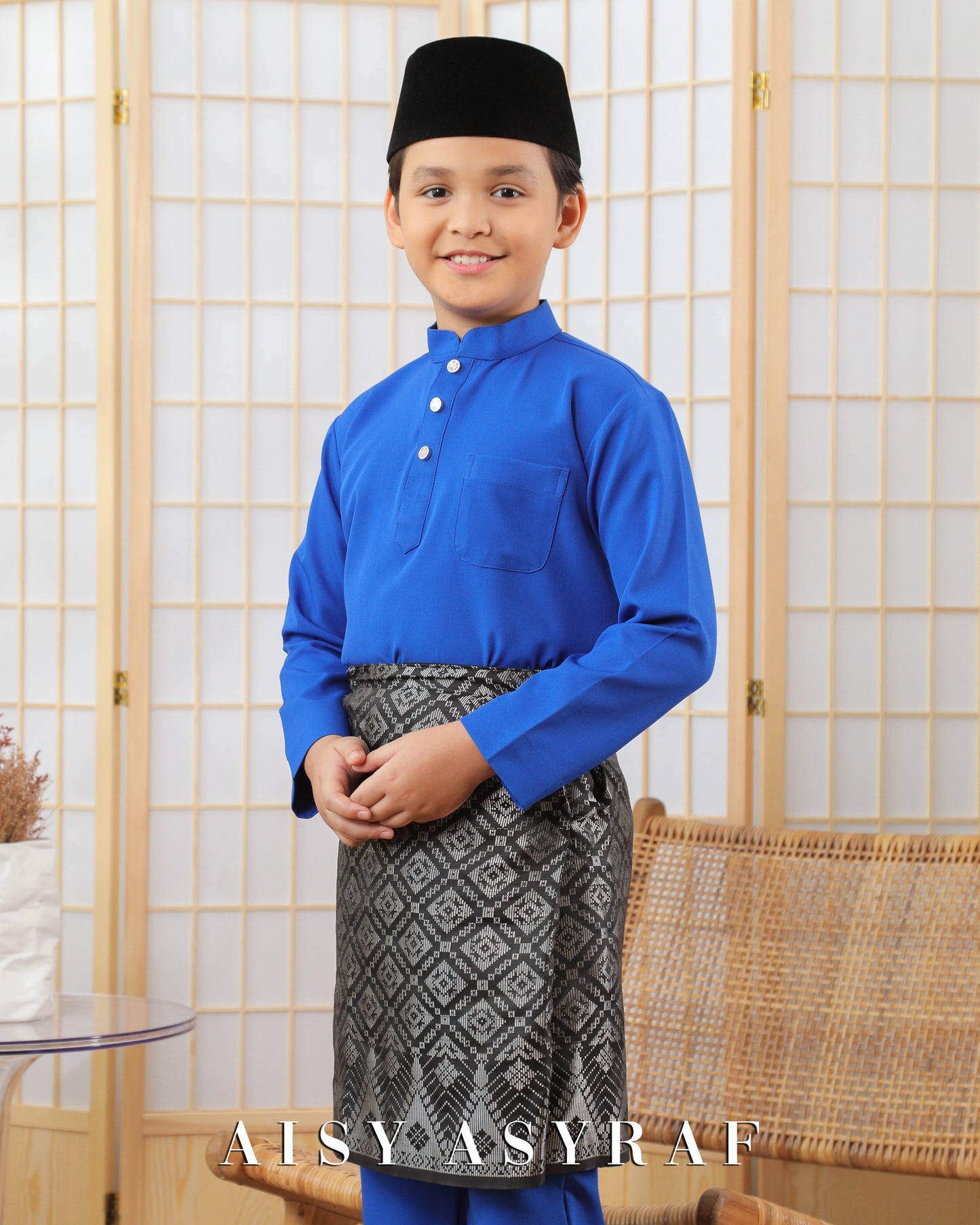 Baju Melayu Zaidan Kids - Royal Blue