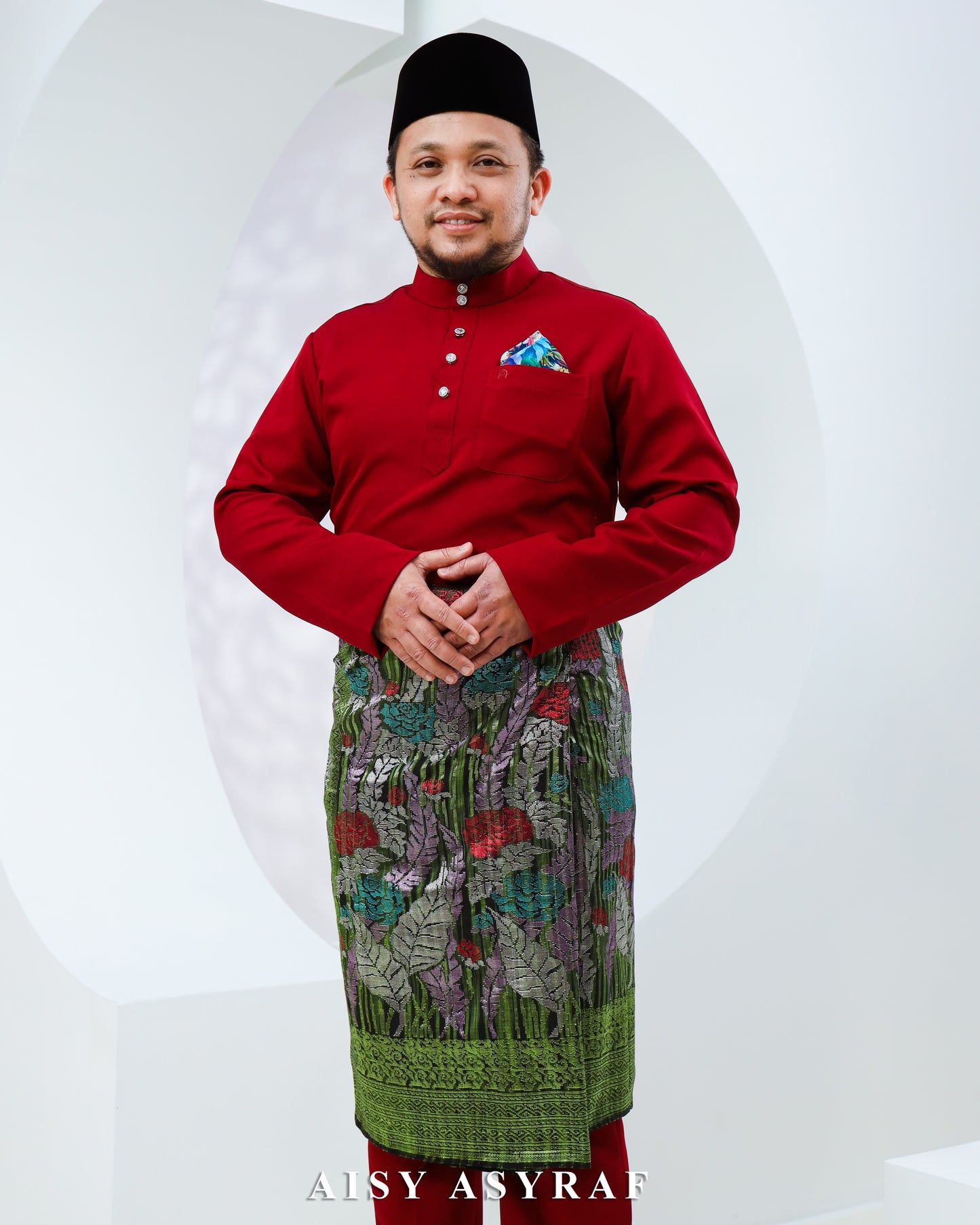 Baju Melayu Haseki - Maroon