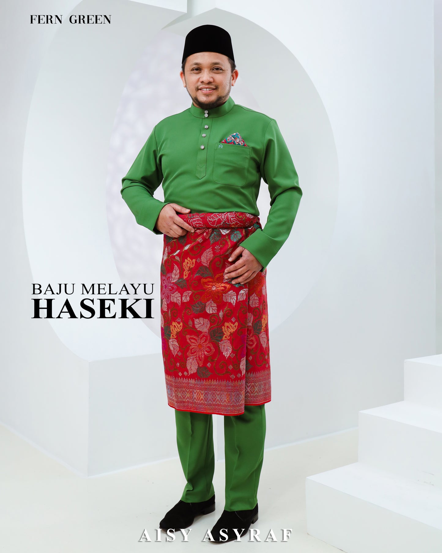 Baju Melayu Haseki - Fern Green