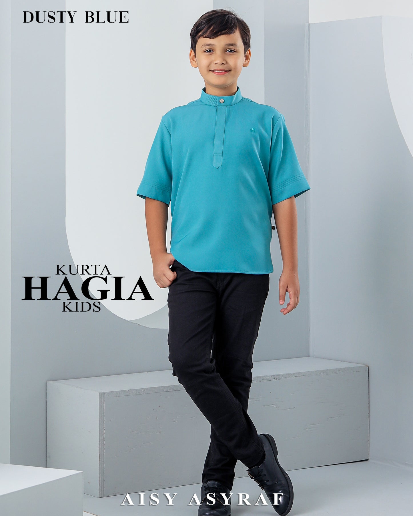 Kurta Hagia Kids - Dusty Blue