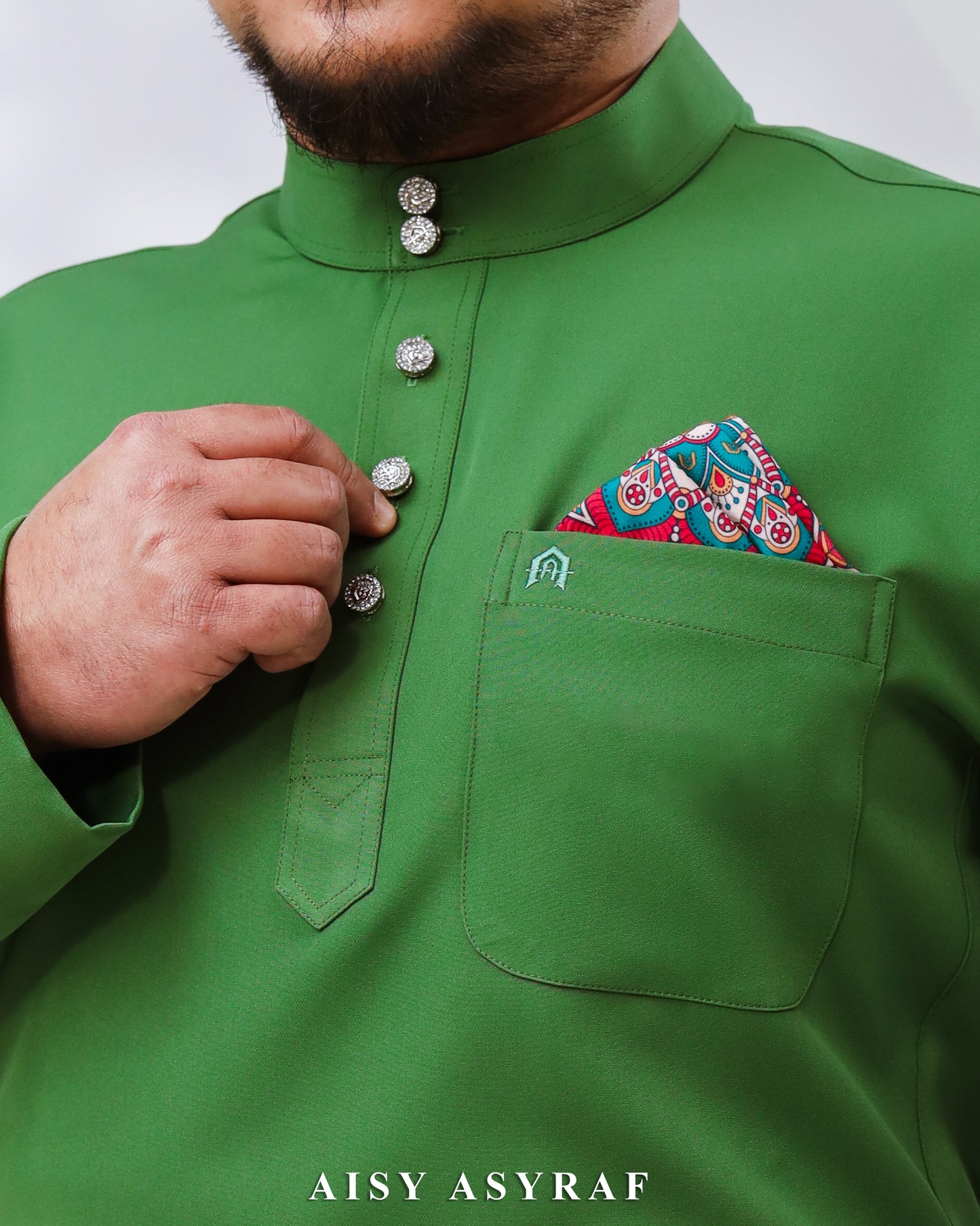 Baju Melayu Haseki - Fern Green