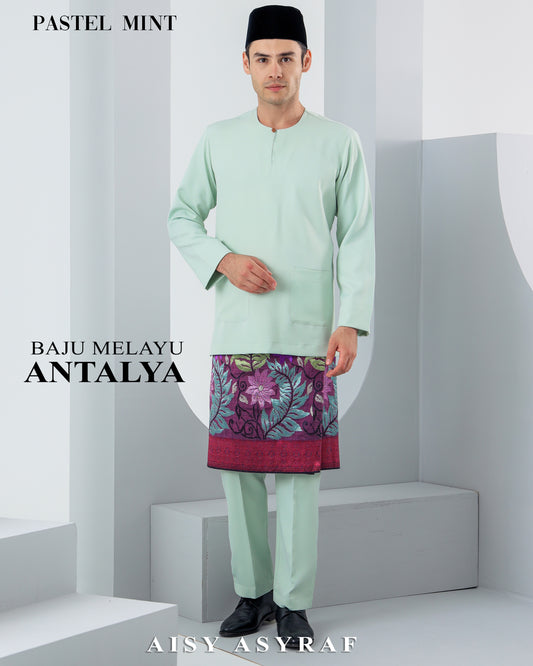 Baju Melayu Antalya - Pastel Mint