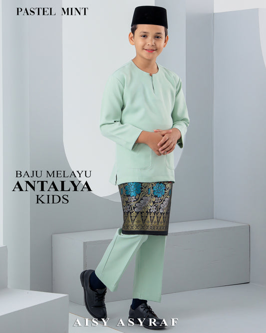 Baju Melayu Antalya kids Pastel mint