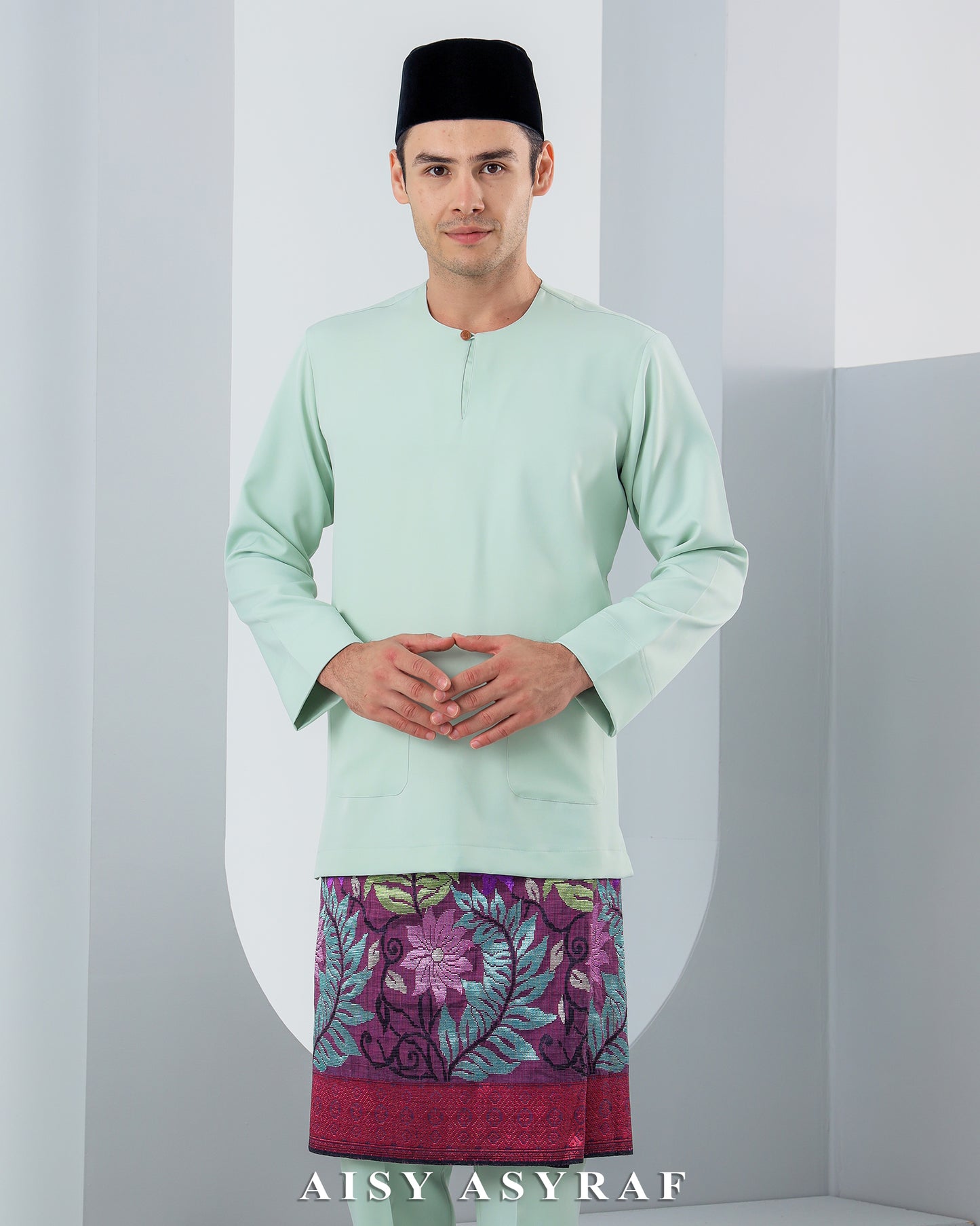 Baju Melayu Antalya - Pastel Mint