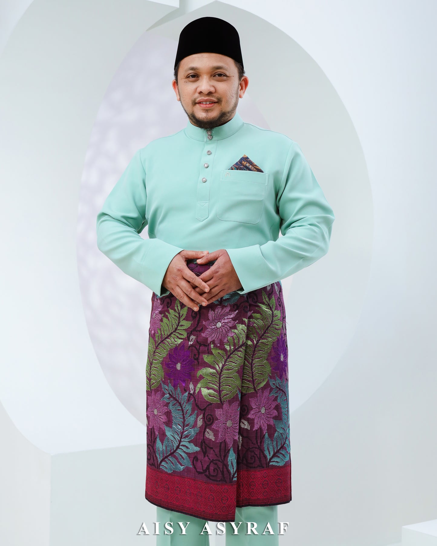 Baju Melayu Haseki - Pastel Mint