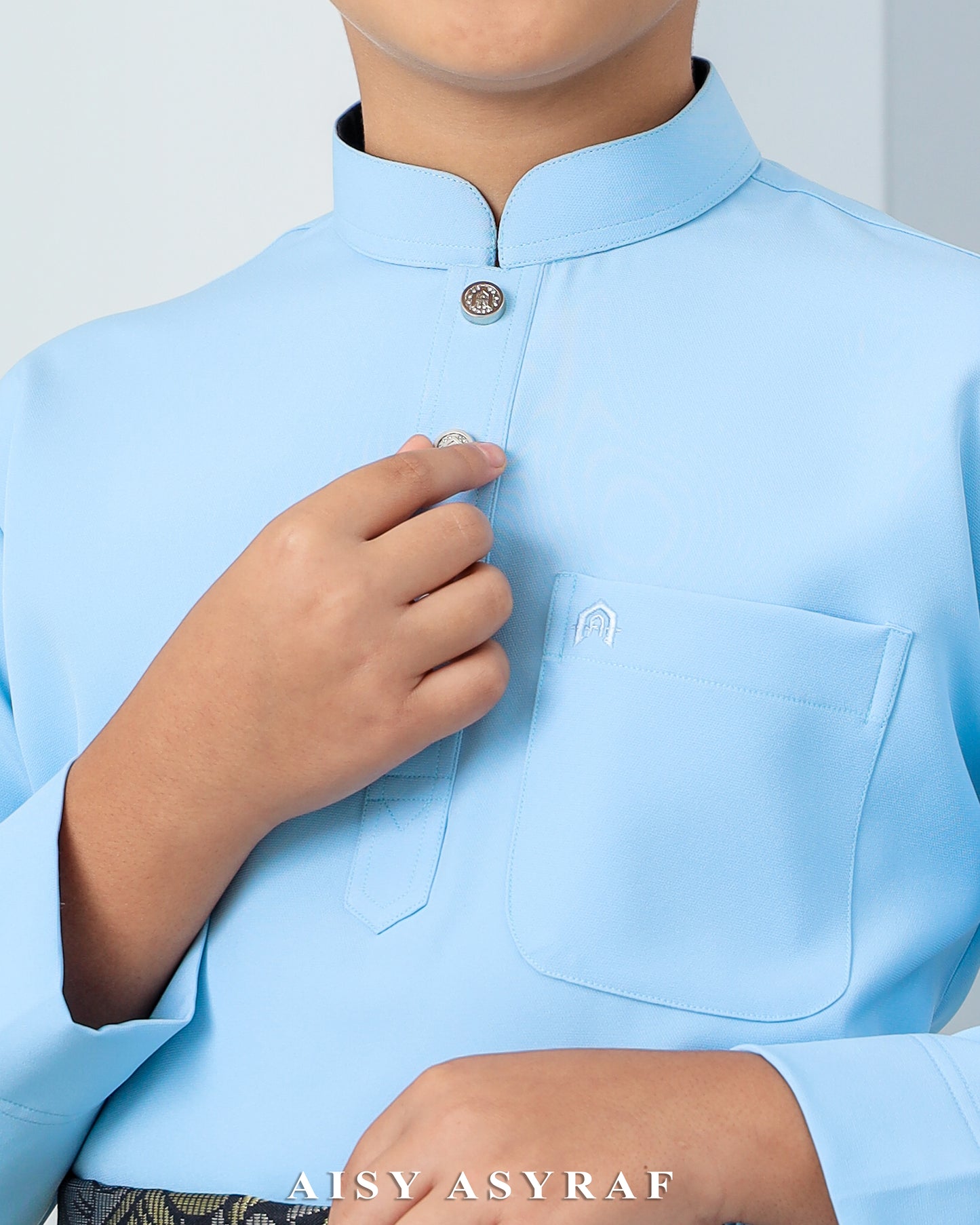 Baju Melayu Haseki Kids - Cinderella Blue