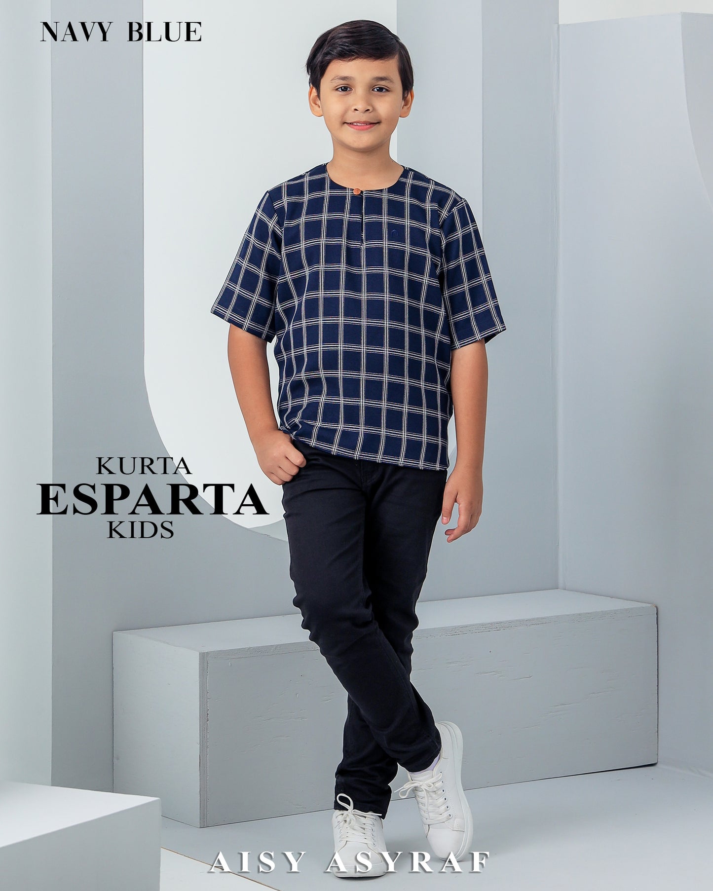 Kurta Esparta Kids - Navy Blue