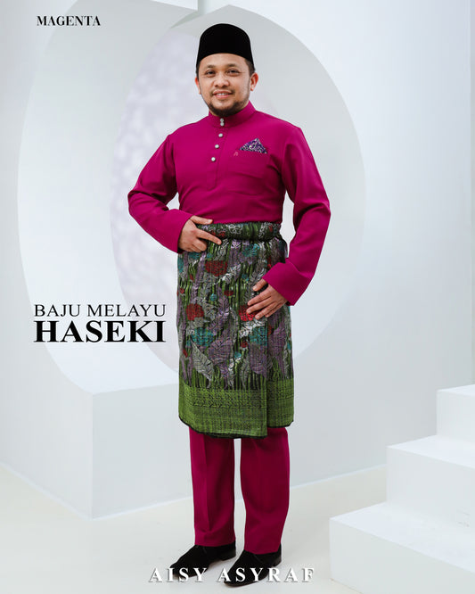 Baju Melayu Haseki - Magenta