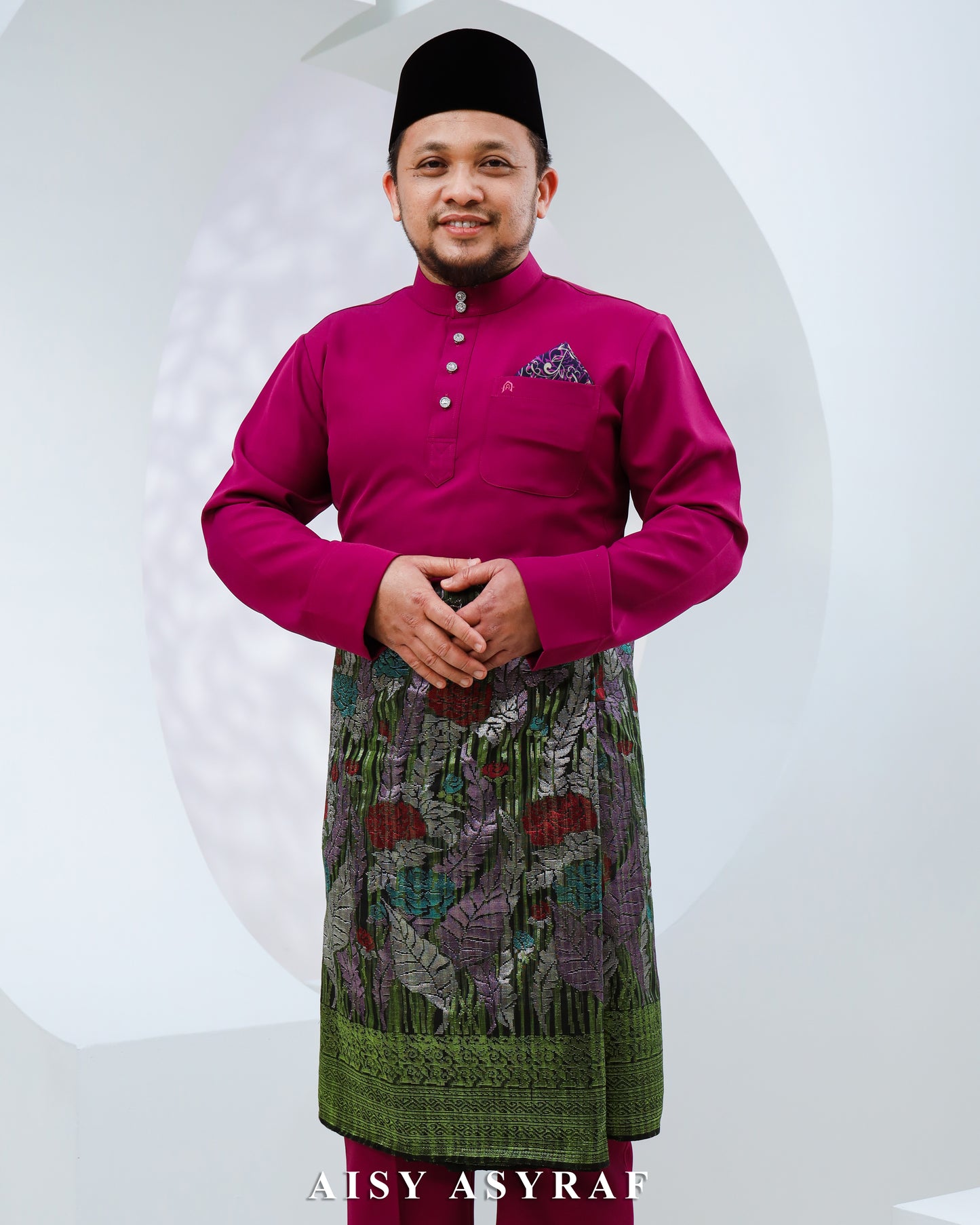 Baju Melayu Haseki - Magenta