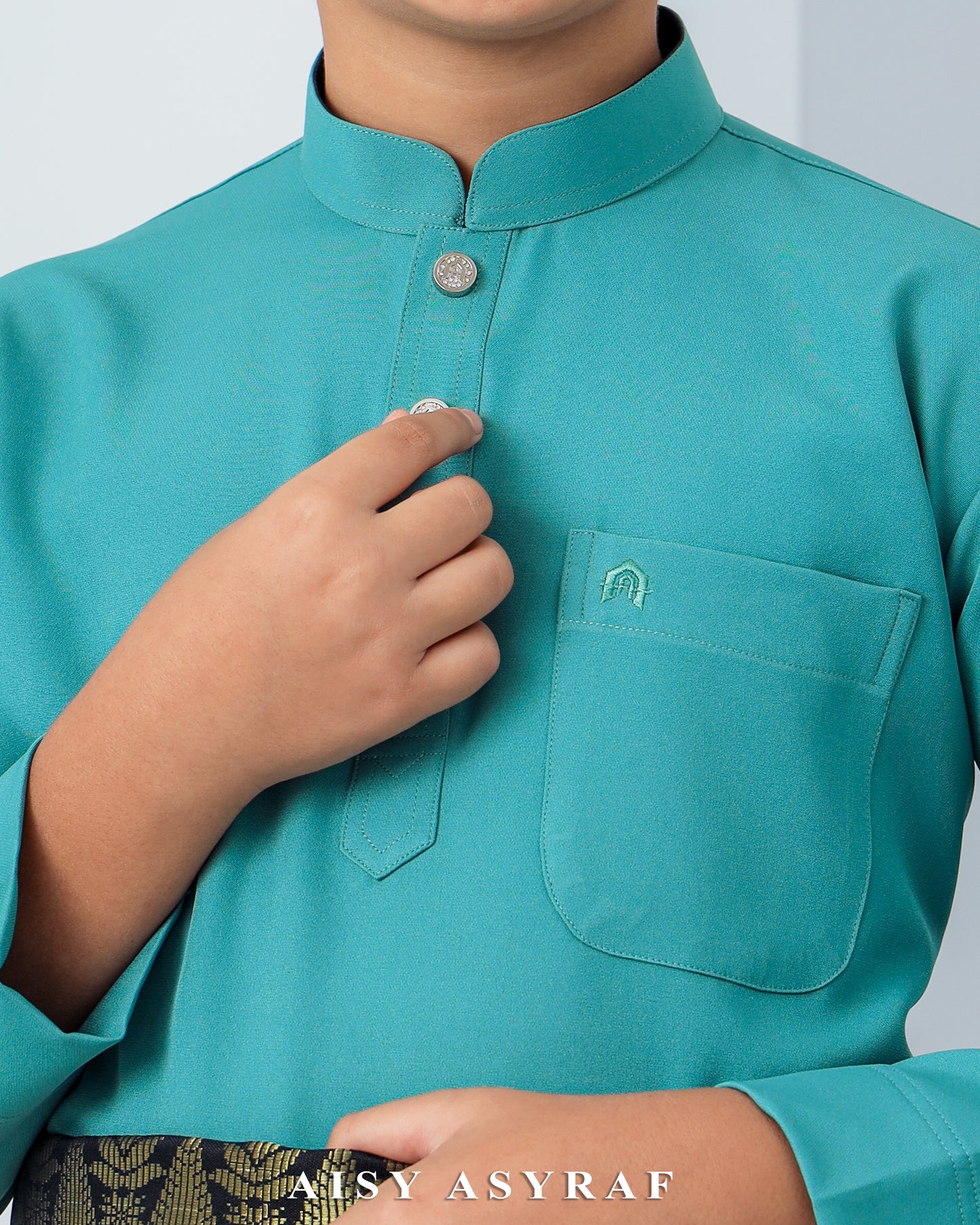 Baju Melayu Haseki Kids - Turqouise