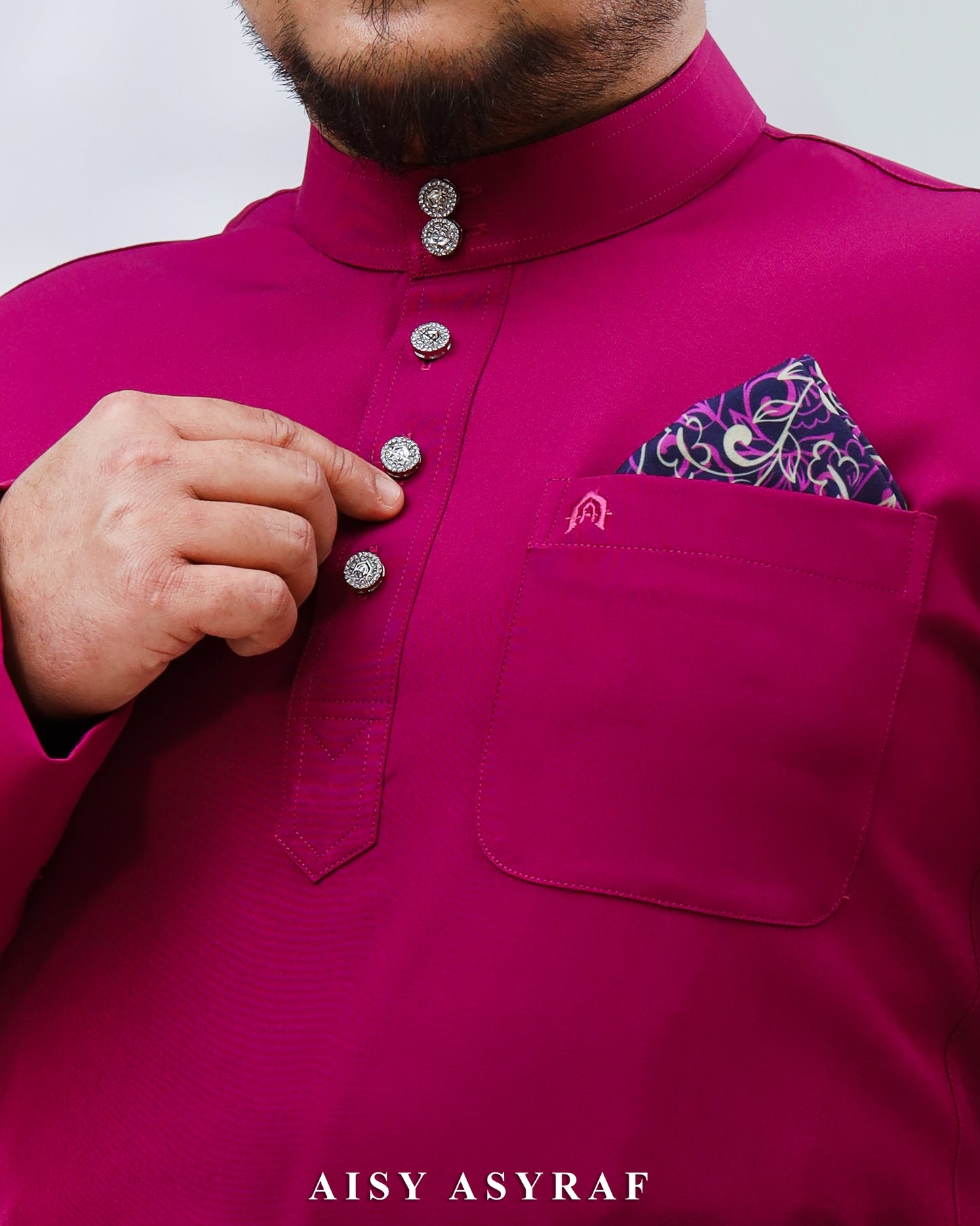 Baju Melayu Haseki - Magenta