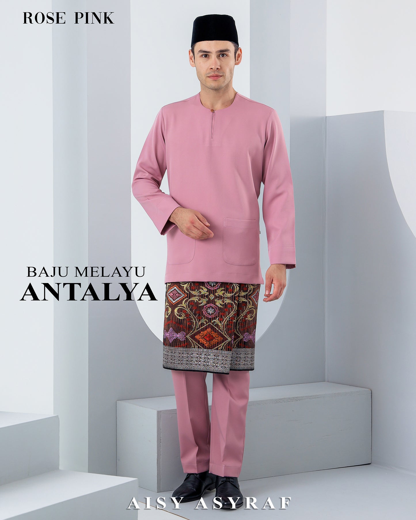 Baju Melayu Antalya - Rose pink