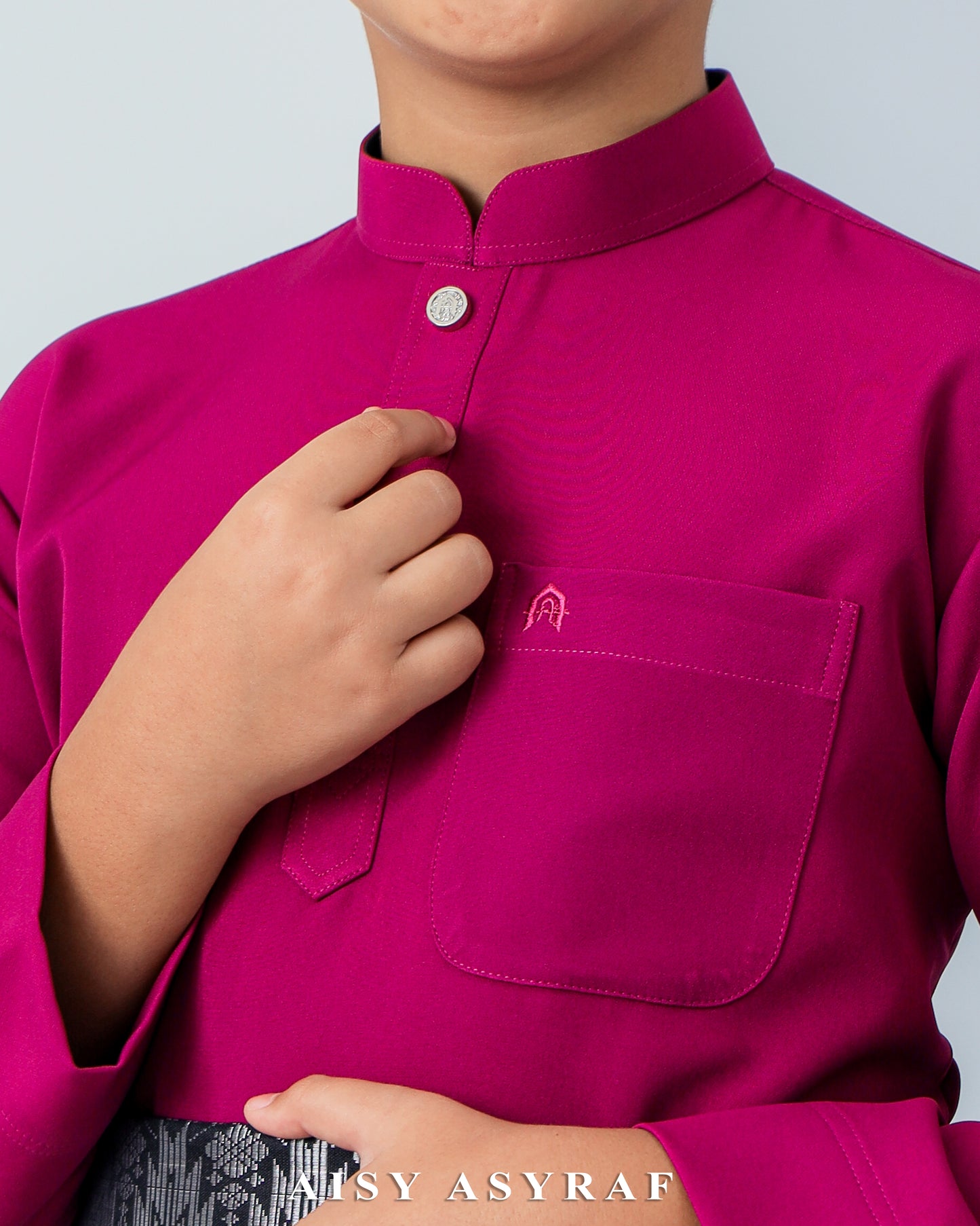 Baju Melayu Haseki Kids - Magenta