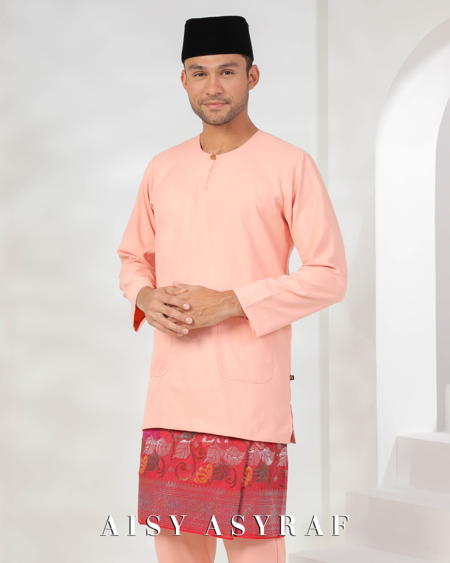 Baju Melayu Fayyad - Peach