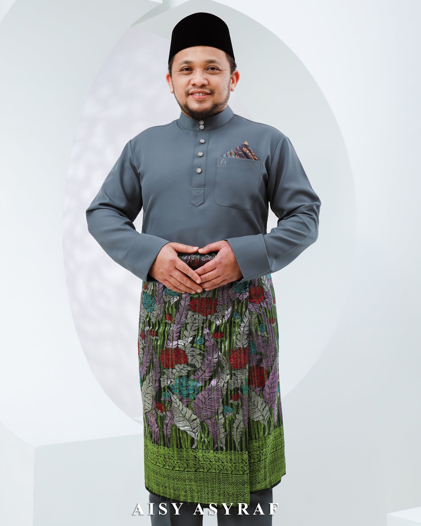 Baju Melayu Haseki - Dark Grey