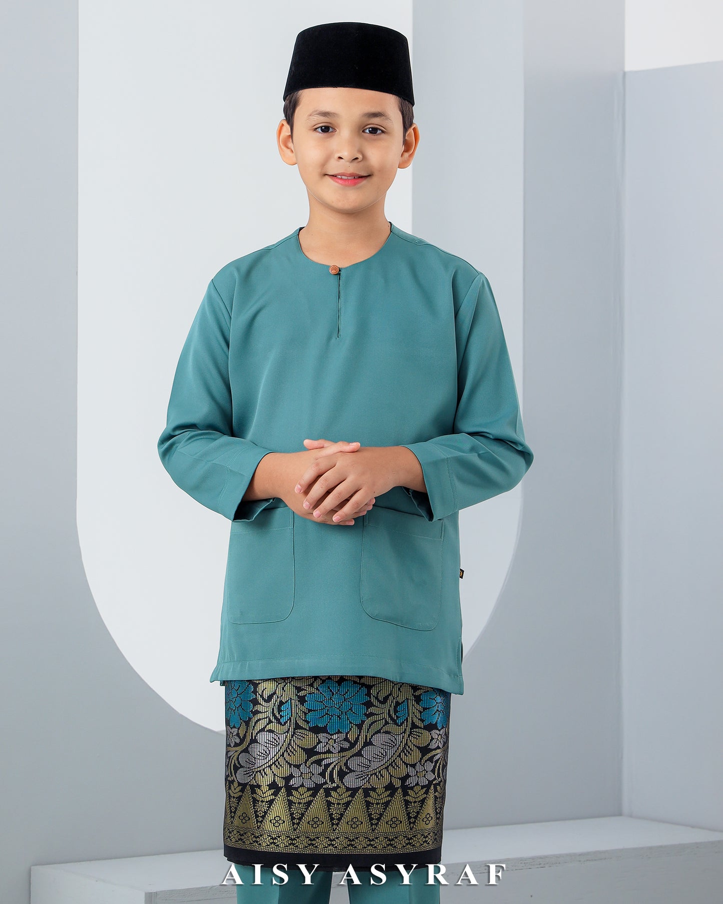 Baju Melayu Antalya Kids - Turqouise