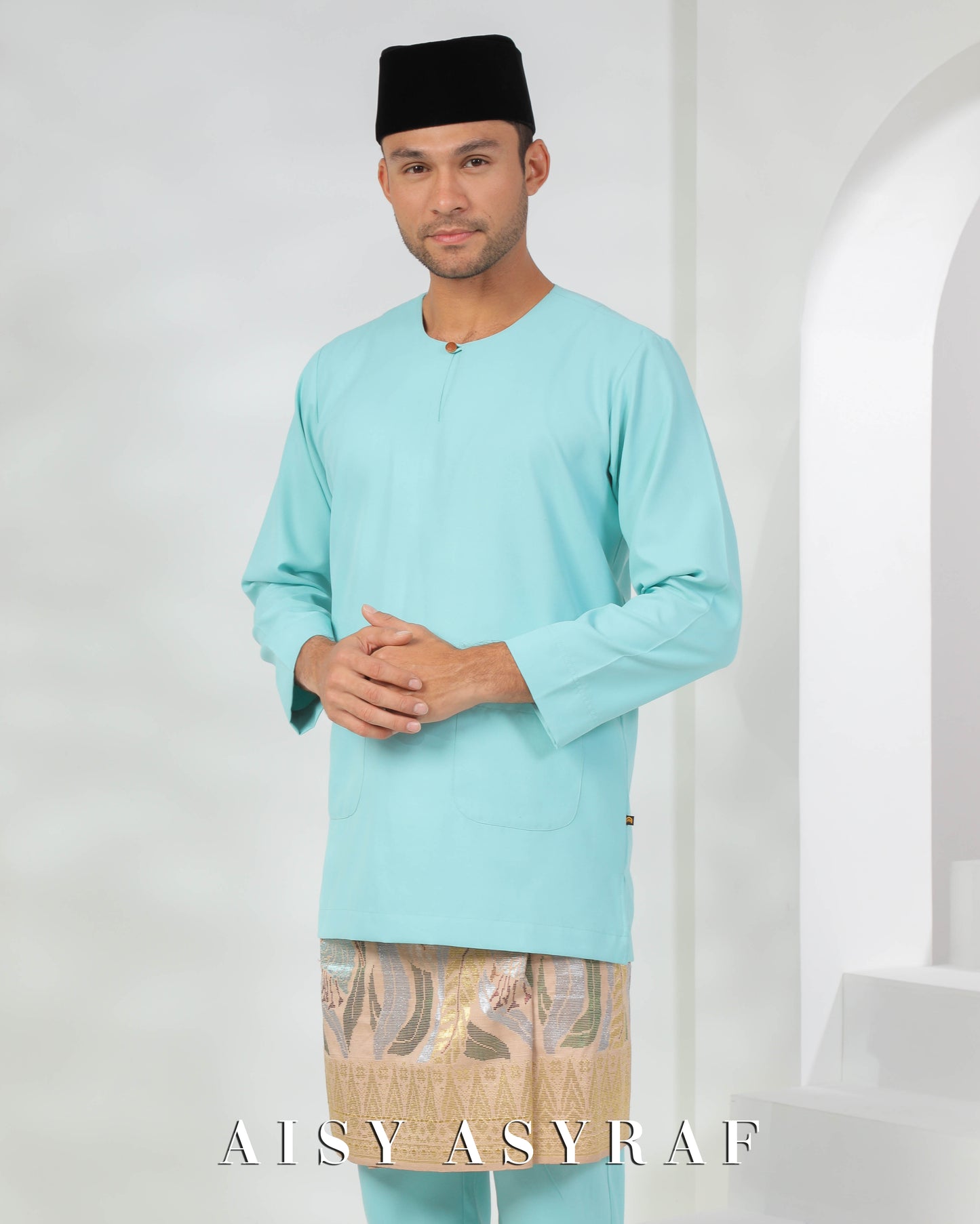 Baju Melayu Fayyad - Light Turquoise