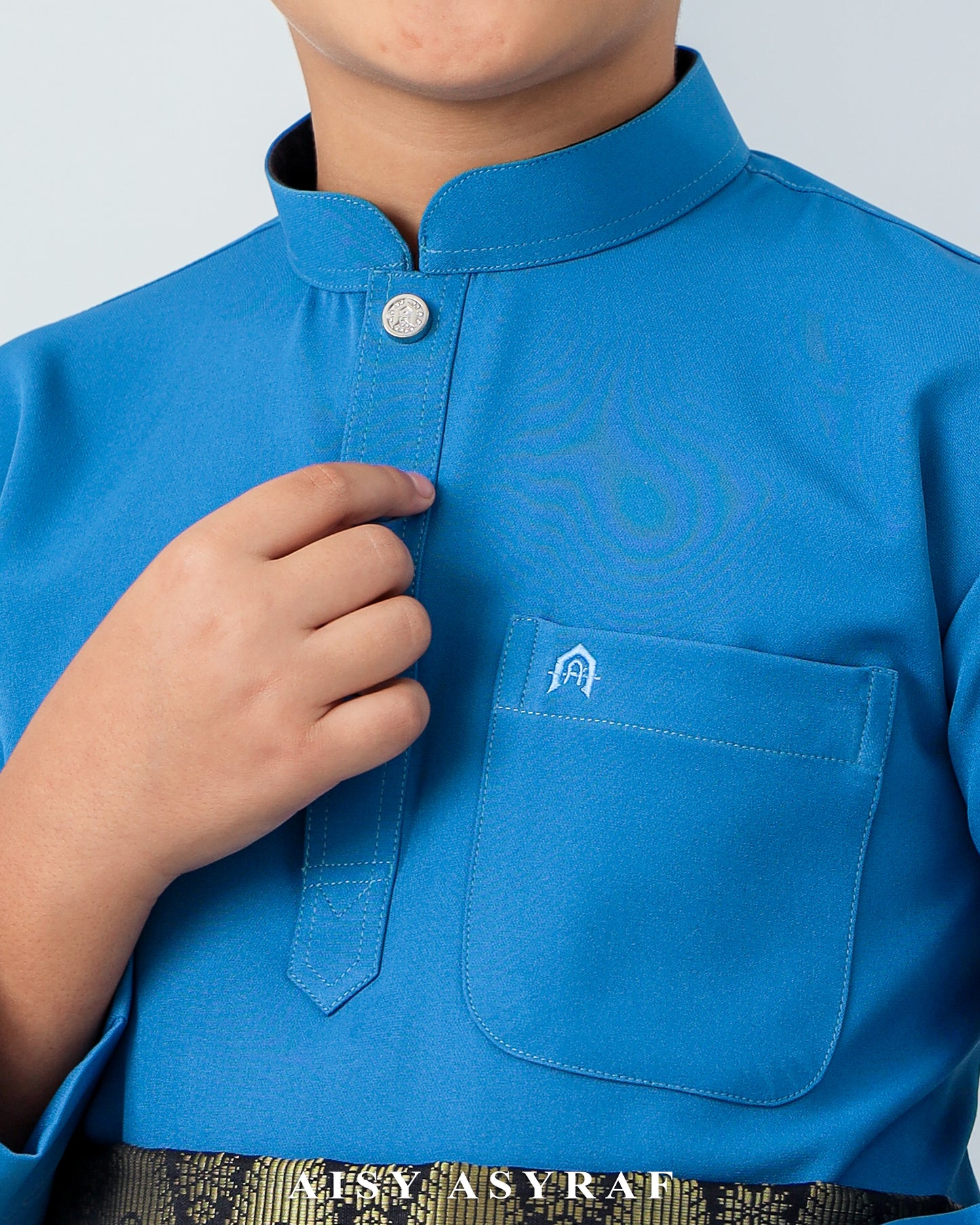 Baju Melayu Haseki Kids - Dusty Blue