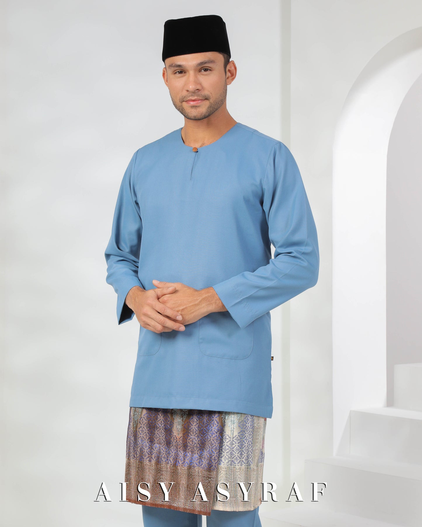 Baju Melayu Fayyad - Dusty Blue