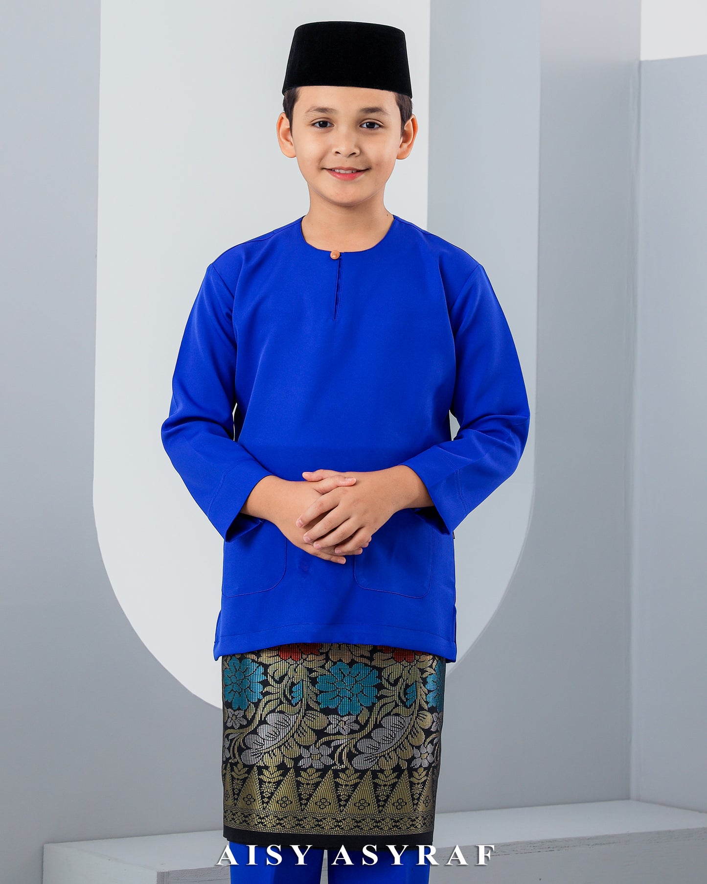 Baju Melayu Antalya Kids - Royal Blue