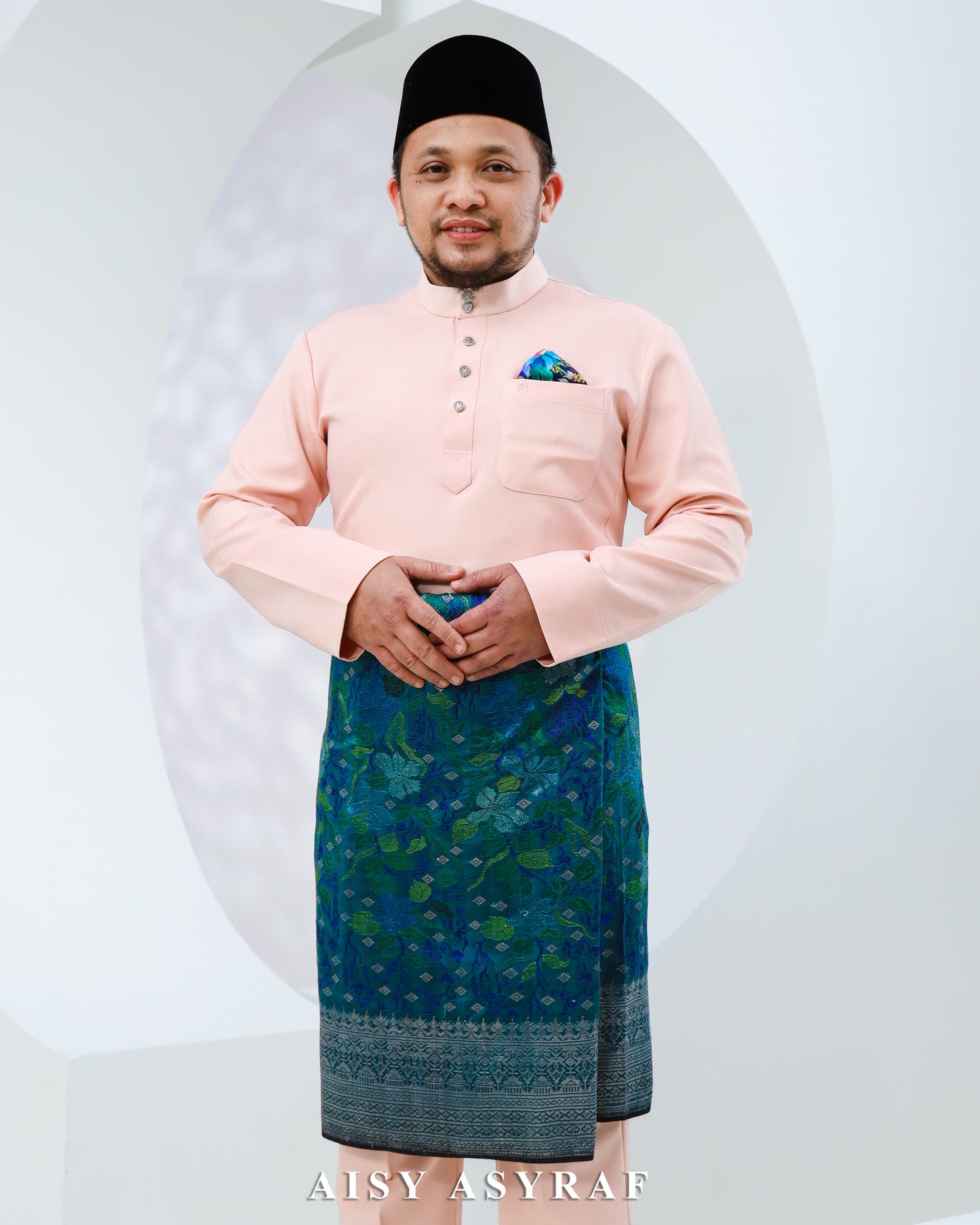 Baju Melayu Haseki - Peach