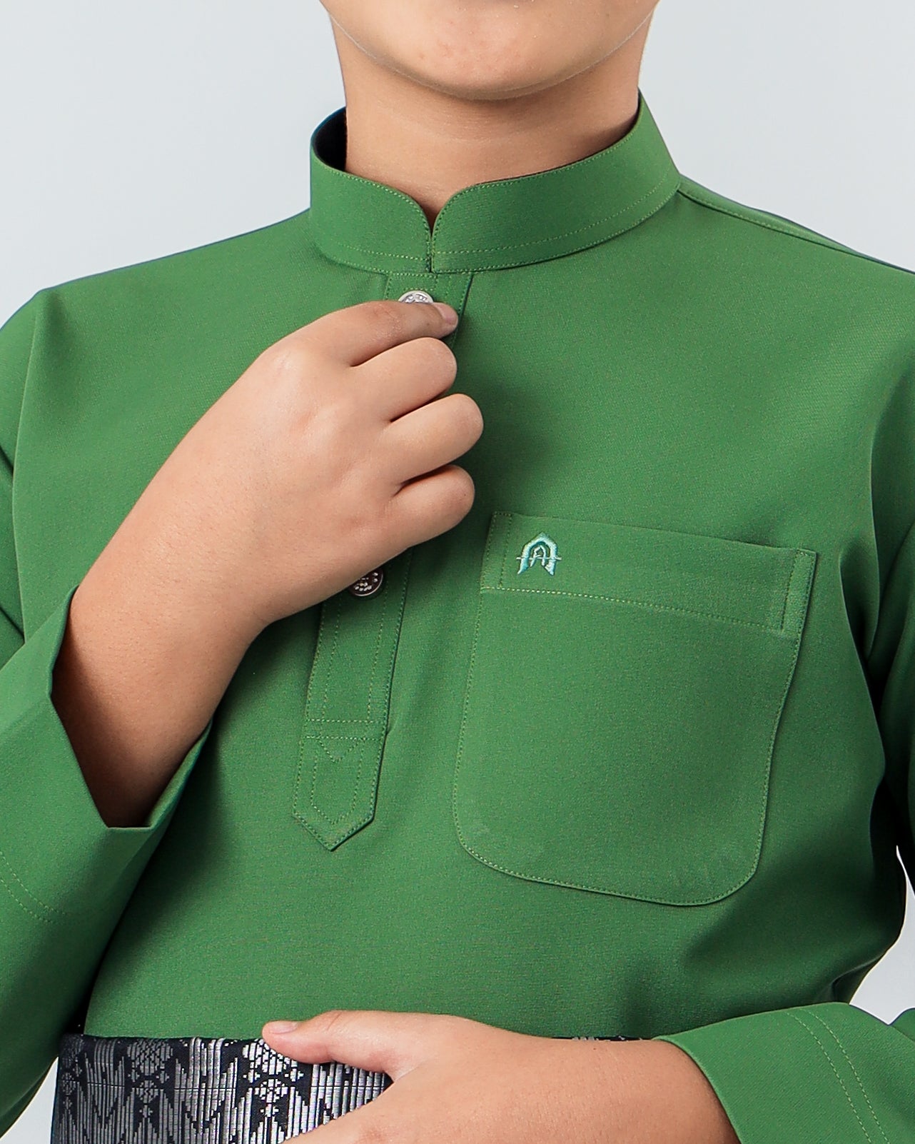 Baju Melayu Haseki Kids - Fern Green