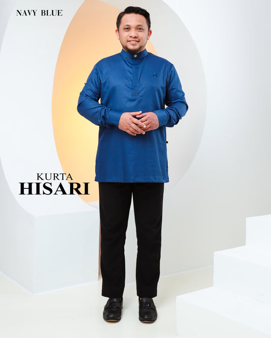 Kurta Hisari - Navy Blue