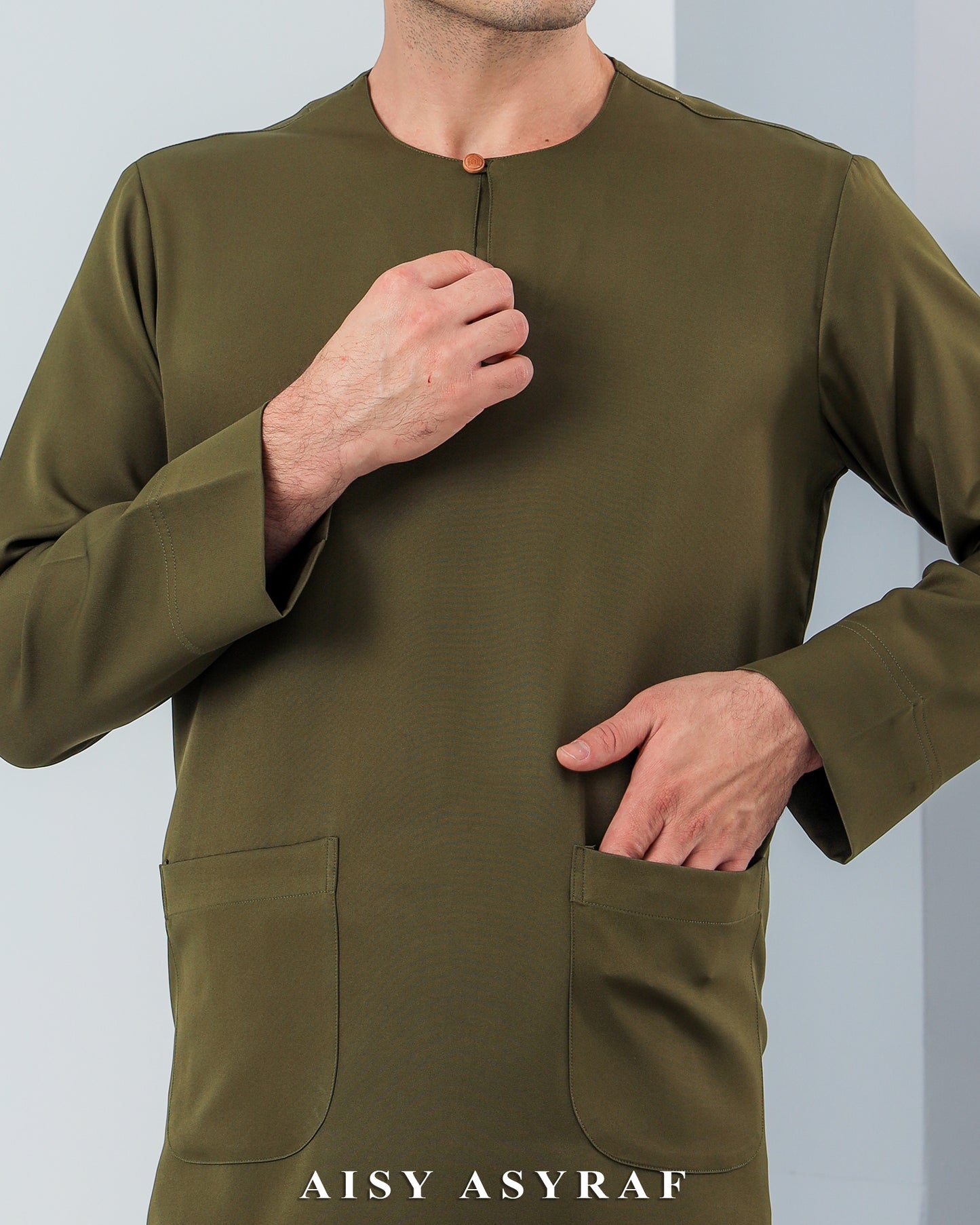 Baju Melayu Antalya - Moss green