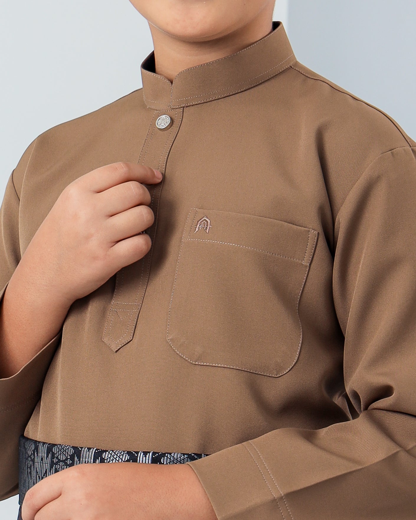 Baju Melayu Haseki Kids - Capuccino